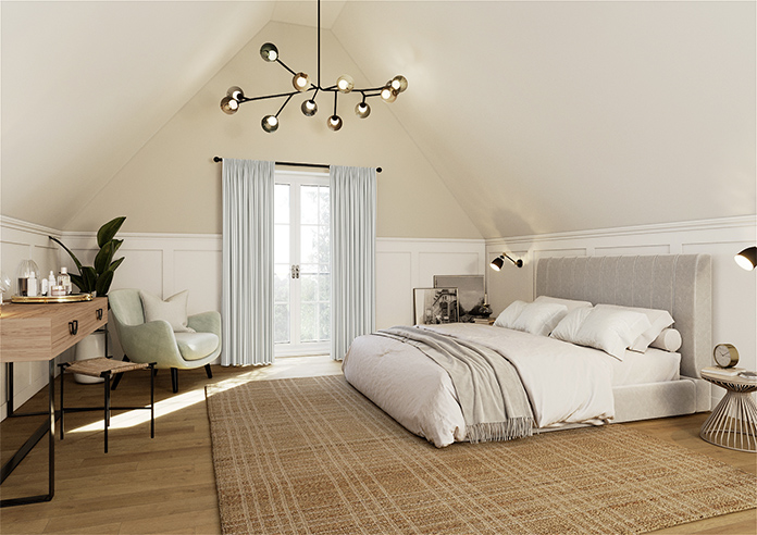 Lace Stripes, Sage - Made to Measure Curtains - Image 7